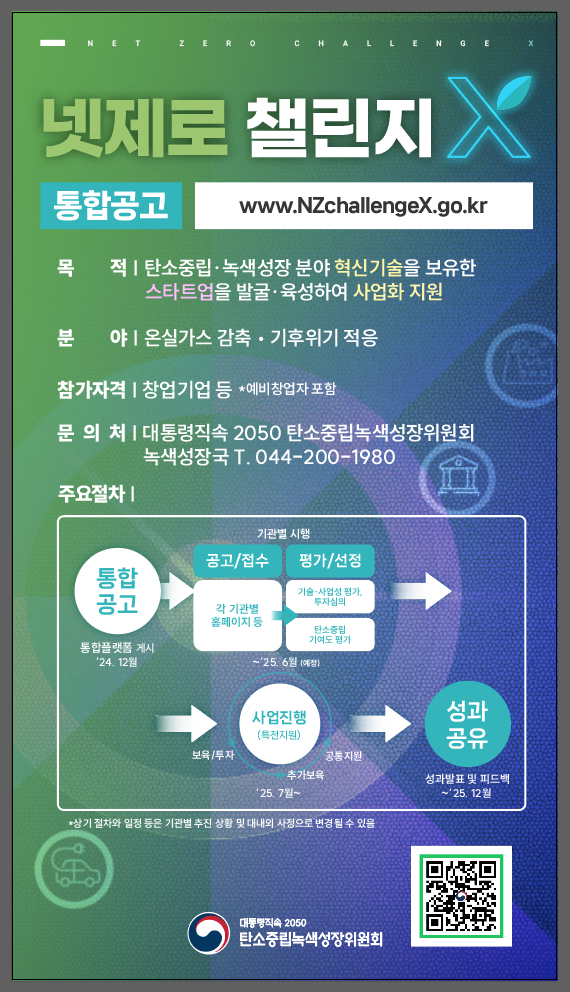 탄소중립·녹색성장 분야 스타트업을 발굴·육성하는 「넷재로 챌린지X」 홍보  1