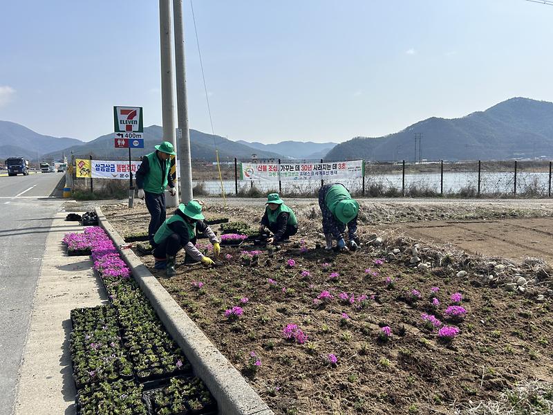 운수면, 대가야 축제맞이 꽃길 조성 3